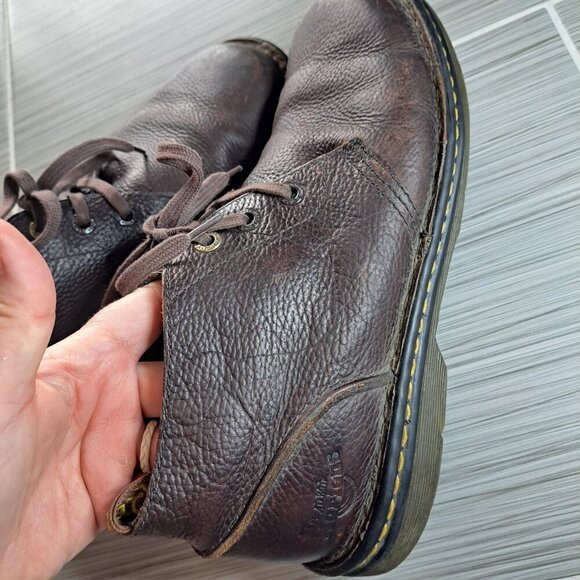 Dr Doc Martens Sussex Men's US 10 Brown Distressed Leather Boots Shoes Chukka - Picture 10 of 12
